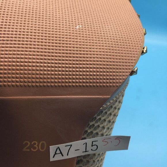 Brown Women Mid Heel Booties Pumps Pointed Toe Ankle Boots Shoes - Picture 10 of 10